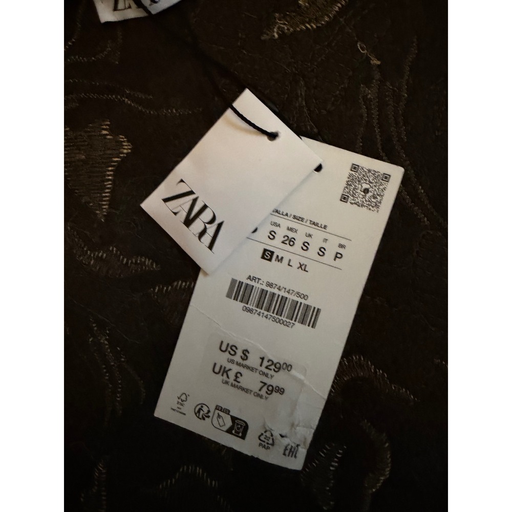 NWT ZARA combination sequin knit cardigan size small - Picture 5 of 5
